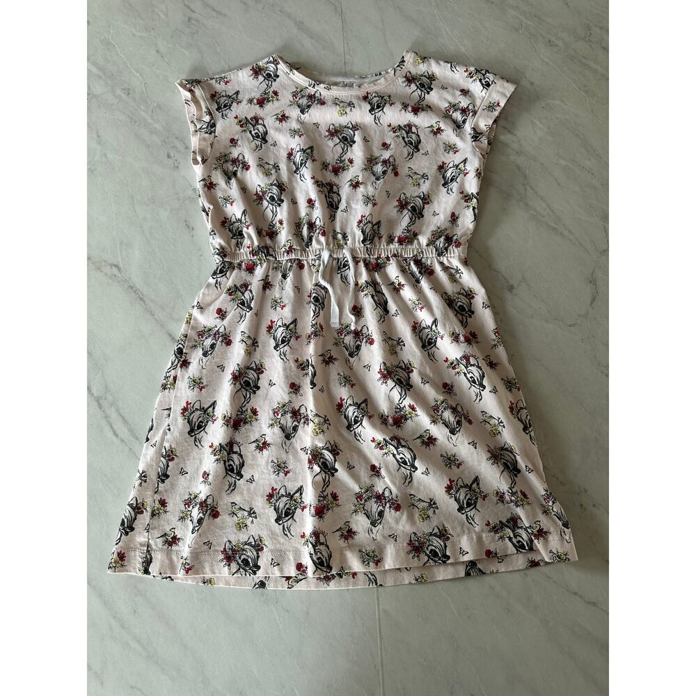 Gap Disney Bambi Cap Sleeve Peach Dress sz Large girls 10-12